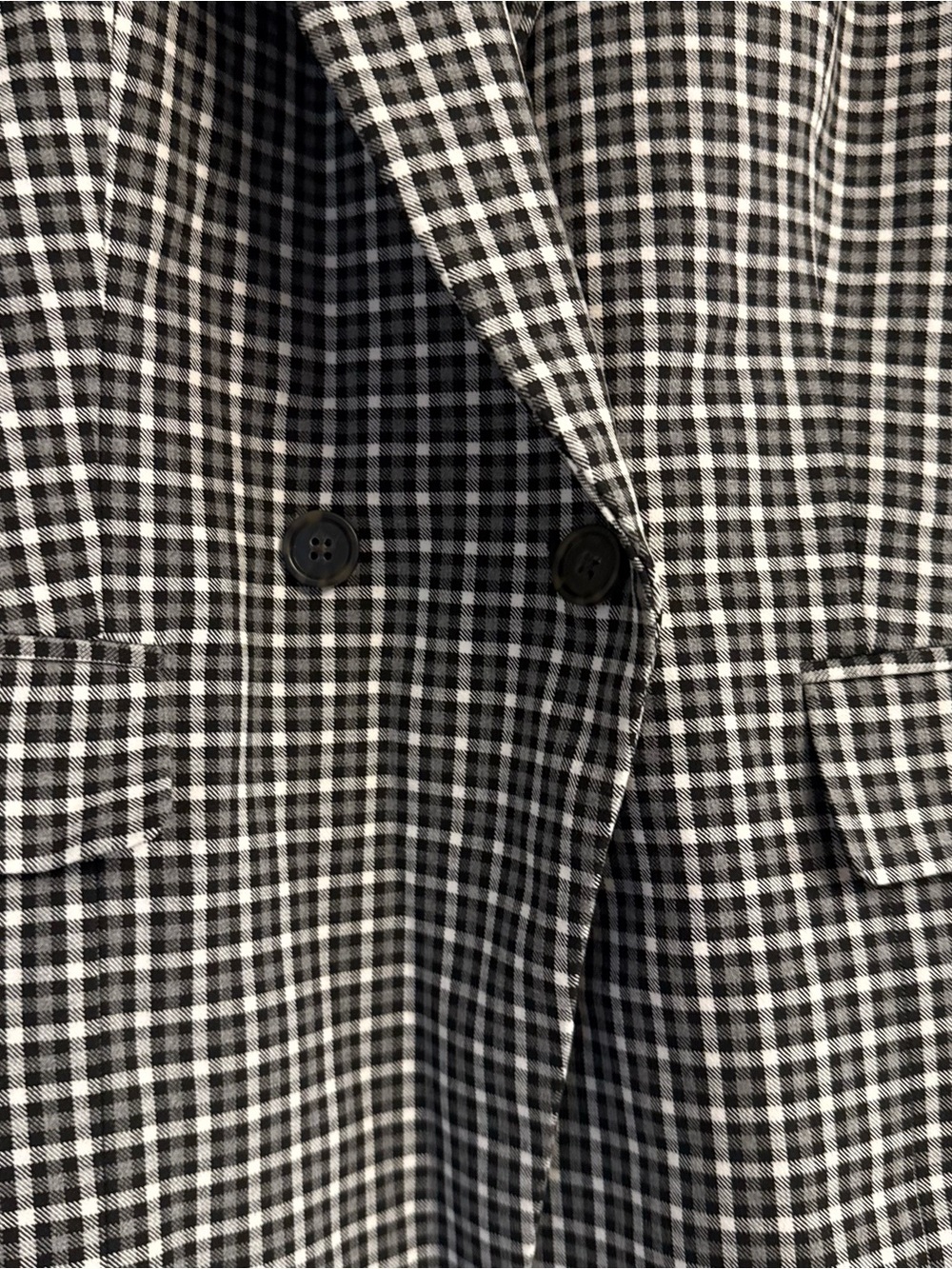 J. Crew Black and White Checked Tailored Blazer - Picture 4 of 7